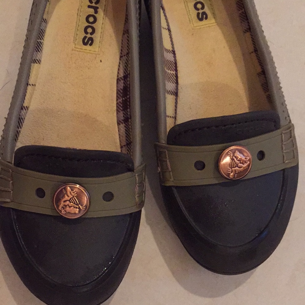 Croc penny loafers